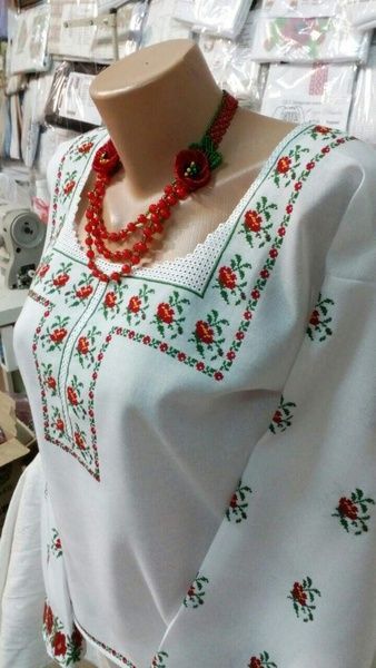 Вишиванка, жіноча вишита блузка ручної роботи "Сучасна кантівка" (Арт. 01890) 01890 фото