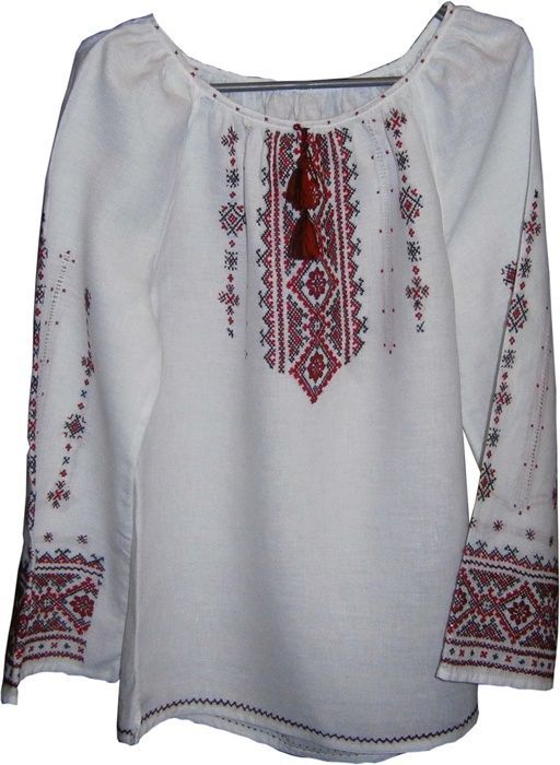 Вишиванка ручної роботи, жіноча вишита на льоні (Арт. 00113) 00113 фото