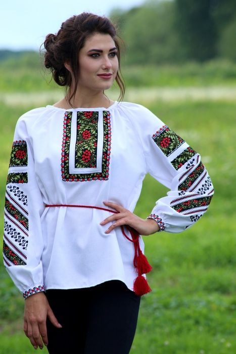 Вишиванка, жіноча вишивана блузка "Борщівська калина" (Арт. 01046) 01046 фото