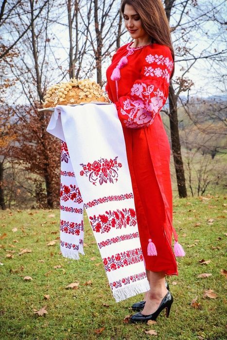 Рушник вишиваний з квітами на домотканому полотні (Арт. 00408) 00408 фото