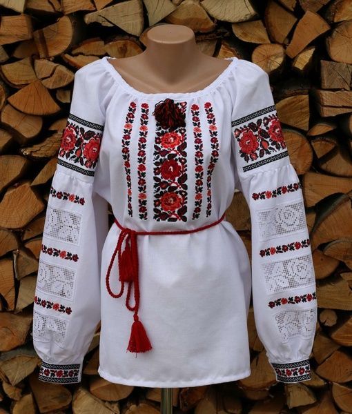 Вишиванка, жіноча вишивана блузка на домотканому полотні "Мережка" (Арт. 03024) 03024 фото