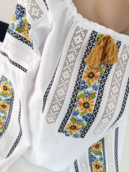 Вишиванка, жіноча вишивана блузка на домотканому полотні "Мережка" (Арт. 03060) 03060 фото