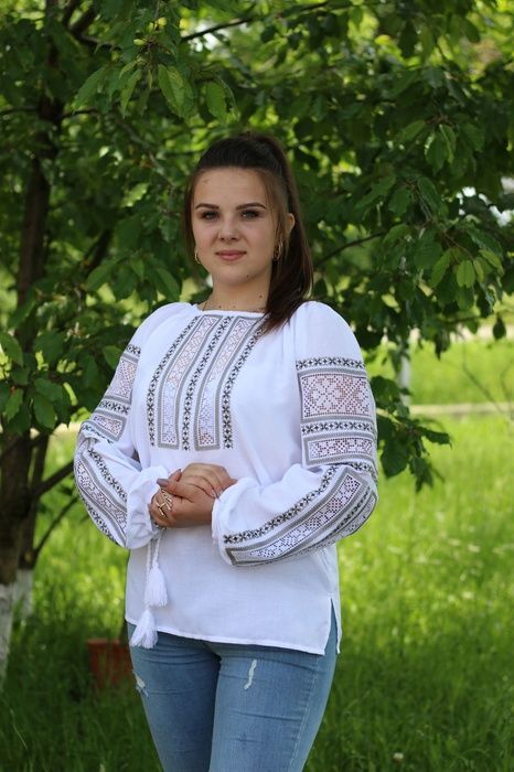 Вишиванка, жіноча вишивана блузка на домотканому полотні "Мережка" (Арт. 02689) 02689 фото