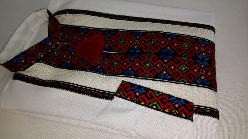 Вишиванка ручної роботи, чоловіча "Борщівська" (Арт. 02498) 02498 фото