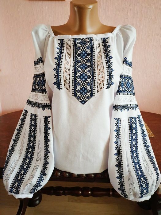 Неймовірно красива вишиванка, жіноча вишивана блузка на домотканому полотні "Мережка" (Арт. 02388) 02388 фото