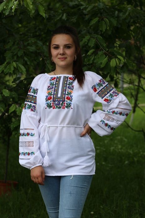 Вишиванка, жіноча вишивана блузка на домотканому полотні "Мережка" (Арт. 02756) 02756 фото