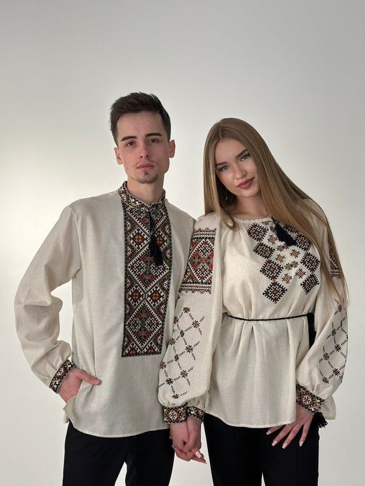 Пара вишиванок, жіноча та чоловіча вишиванки - комплект вишиванок для чоловіка і жінки (Арт. 03460) 03460 фото