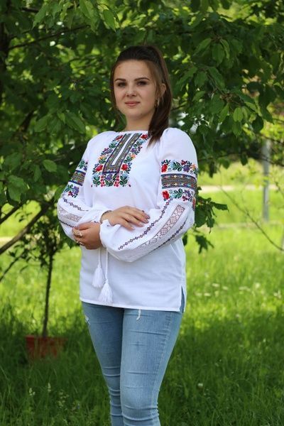 Вишиванка, жіноча вишивана блузка на домотканому полотні "Мережка" (Арт. 02730) 02730 фото
