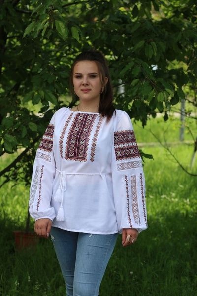 Вишиванка, жіноча вишивана блузка на домотканому полотні "Мережка" (Арт. 02732) 02732 фото