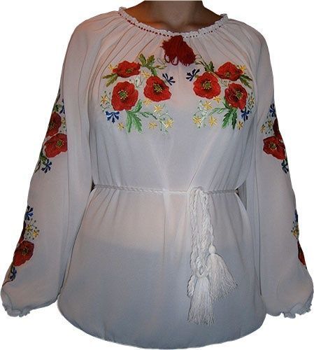 Вишиванка, блузка жіноча з квітами (Арт. 00375) 00375 фото