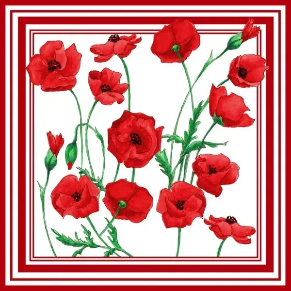 Хустка народна "Свято Пасхи" червоно-біла 228008 PSH-228008 фото