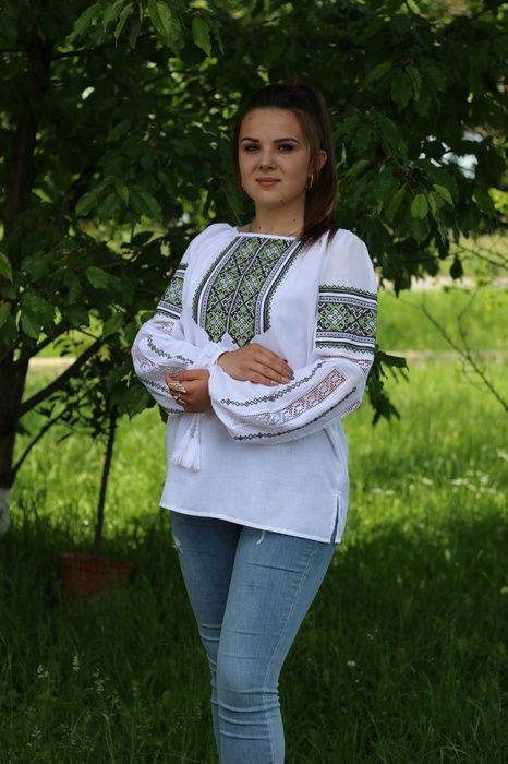 Вишиванка, жіноча вишивана блузка на домотканому полотні "Мережка" (Арт. 02734) 02734 фото