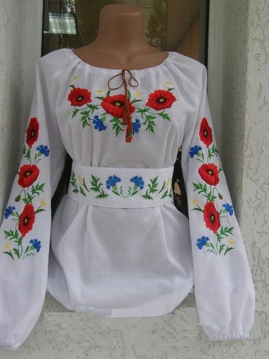 Вишиванка, блузка жіноча з квітами (Арт. 02826) 02826 фото
