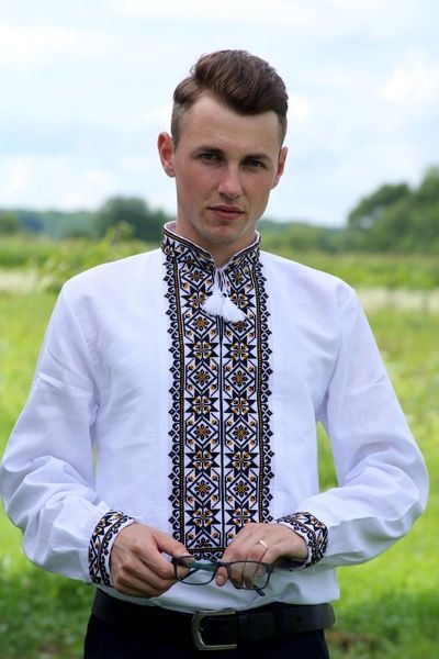 Вишиванка чоловіча на домотканому полотні (Арт. 00566) 00566 фото