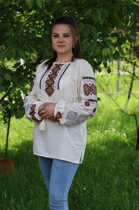 Вишиванка, жіноча вишивана блузка на домотканому полотні "Мережка" (Арт. 02739) 02739 фото