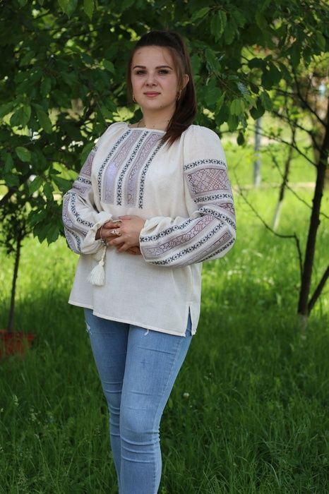 Вишиванка, жіноча вишивана блузка на домотканому полотні "Мережка" (Арт. 02742) 02742 фото