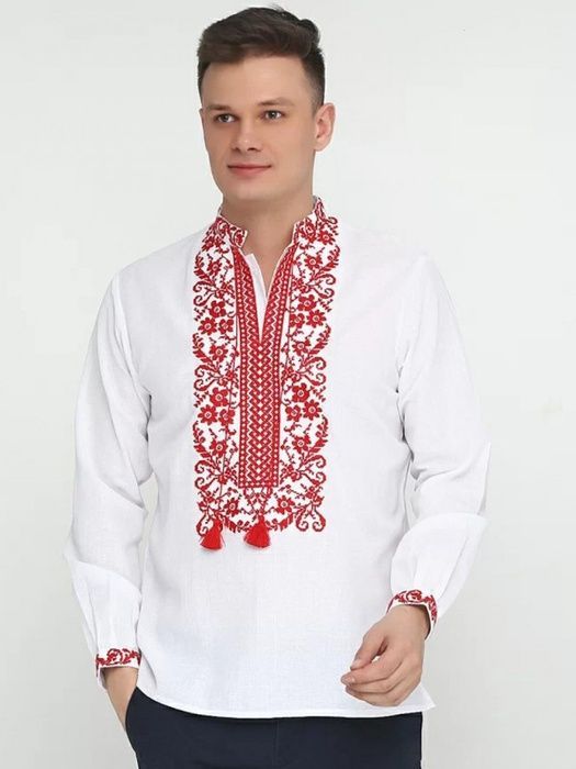 Вишиванка чоловіча на домотканому полотні (Арт. 01886) 01886 фото