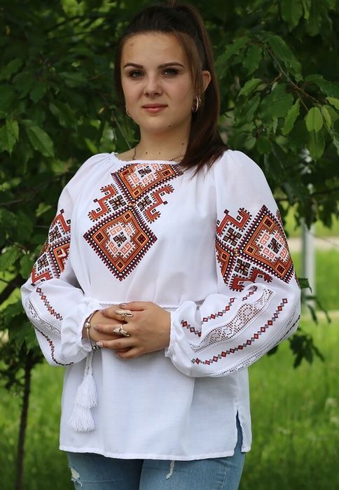 Вишиванка, жіноча вишивана блузка на домотканому полотні "Мережка" (Арт. 02747) 02747 фото