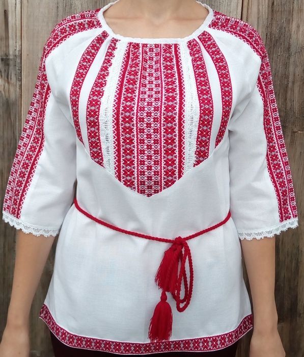 Вишиванка, жіноча блузка на домотканому полотні (Арт. 01628) 01628 фото