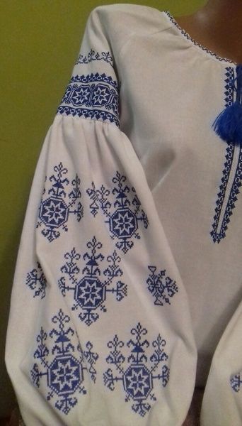Вишиванка, жіноча вишивана блузка на домотканому полотні "Рідна" (Арт. 01870) 01870 фото