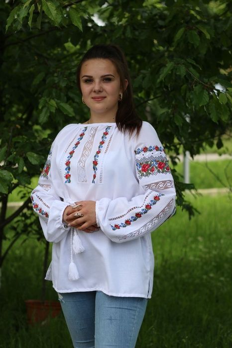 Вишиванка, жіноча вишивана блузка на домотканому полотні "Мережка" (Арт. 02752) 02752 фото