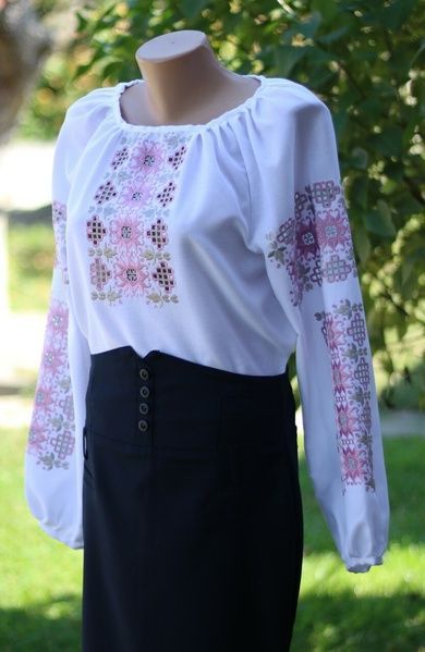 Неймовірно красива вишиванка, жіноча вишивана блузка на домотканому полотні (Арт. 02417) 02417 фото