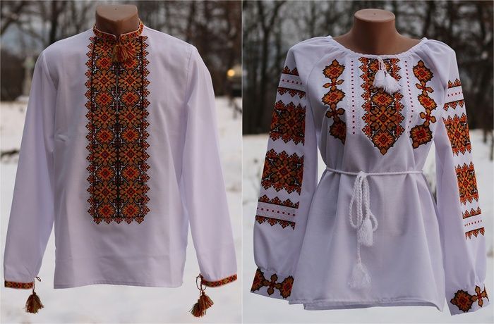 Пара вишиванок, жіноча та чоловіча вишиванки - комплект вишиванок для чоловіка і жінки (Арт. 02775) 02775 фото