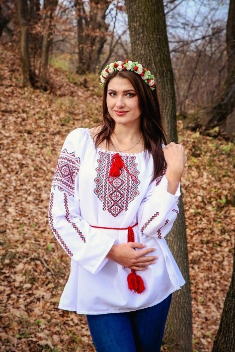 Вишиванка, жіноча вишивана блузка на домотканому полотні (Арт. 00580) 00580 фото